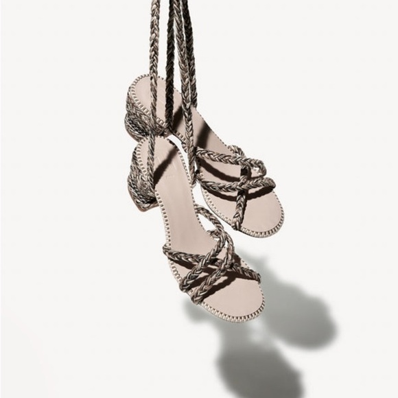 Amambaih Isabella Strappy Cotton Sandals - Picture 2 of 5